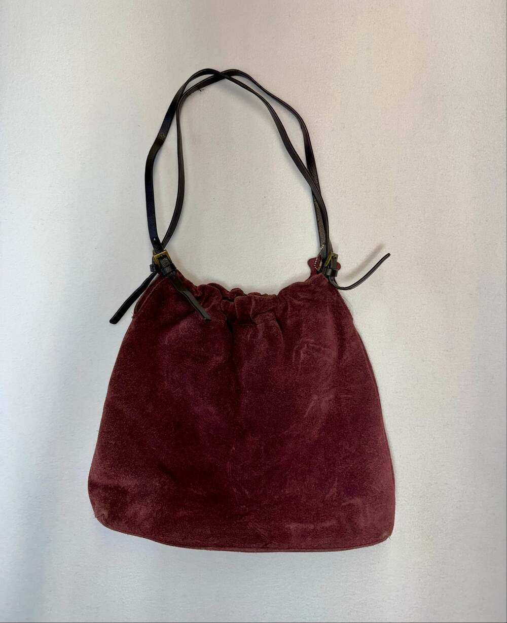 Plum suede shoulder bag dark romantic whimsygoth y2k vintage fall bag